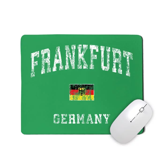 Frankfurt Germany Vintage Athletic Sports Design Mousepad