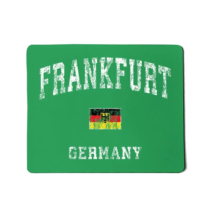 Frankfurt Germany Vintage Athletic Sports Design Mousepad