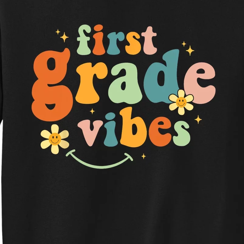 First Grade Vibes 1st Grade Team Retro 1st Day Of School Sweatshirt