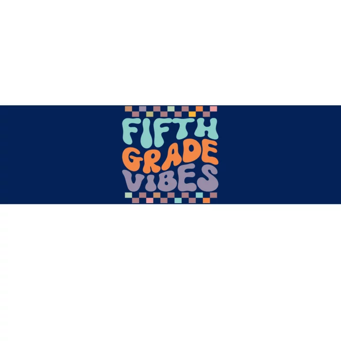 Fifth Grade Vibes Retro Groovy 5th Grade Back To School Gift Bumper Sticker