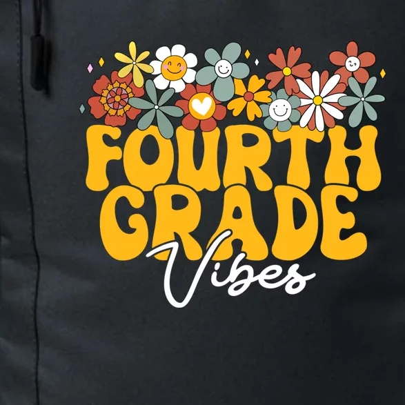 Fourth Grade Vibes First Day Back To School Groovy Retro Gift Daily Commute Backpack