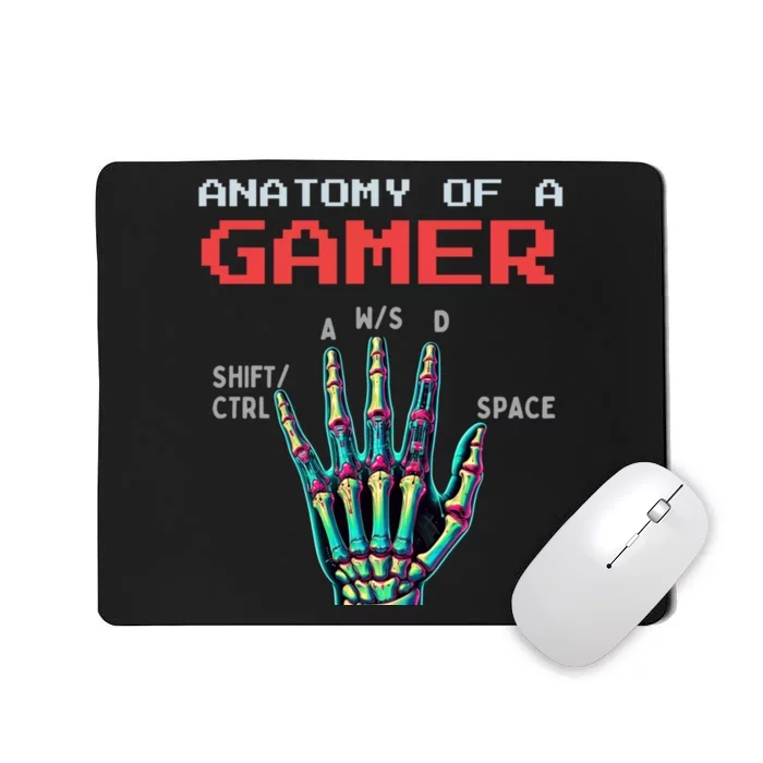 Funny Gamer Video Games Gaming Controller Anatomy Sarcastic Mousepad