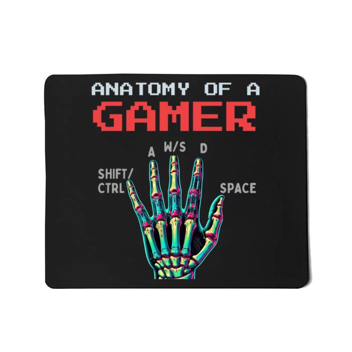 Funny Gamer Video Games Gaming Controller Anatomy Sarcastic Mousepad