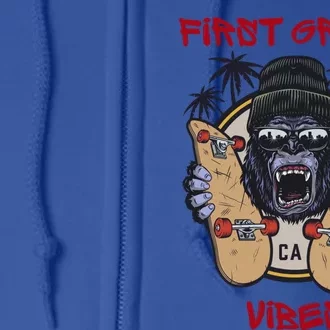 First Grade Vibes Gift Full Zip Hoodie