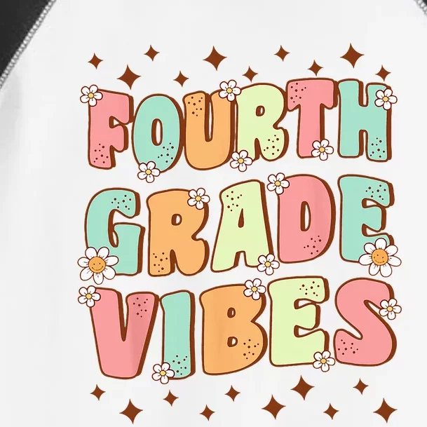 Fourth Grade Vibes 4th Grade Team Retro First Day Of School Toddler Fine Jersey T-Shirt