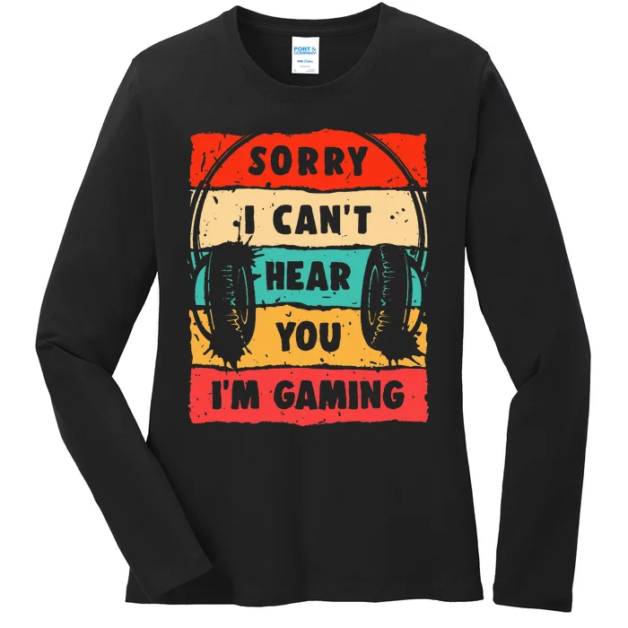 Funny Gamer Video Gaming Ladies Long Sleeve Shirt