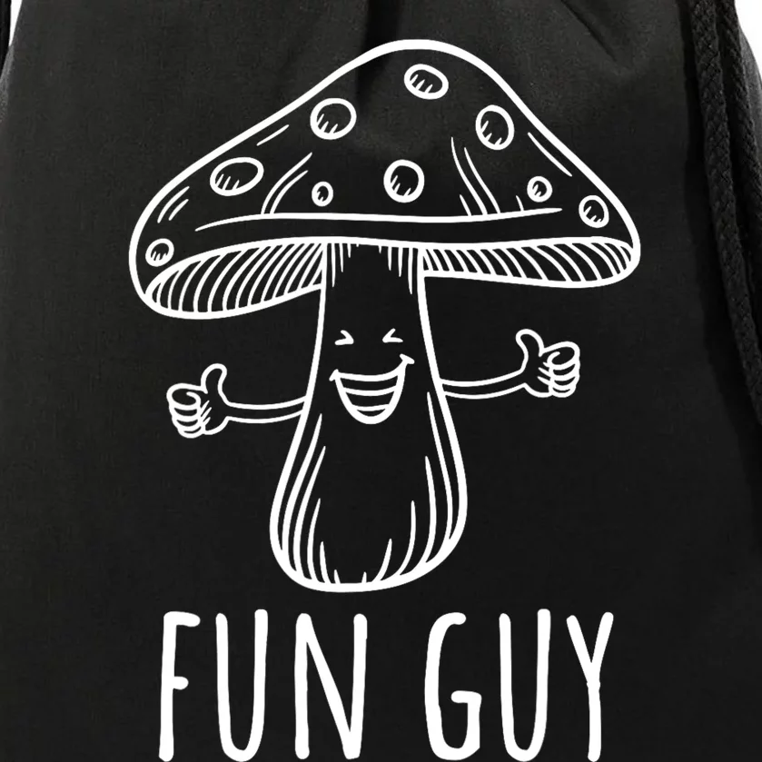 Fun Guy Vegetarian Fungi Funny Food Pun Funny Mushroom Drawstring Bag