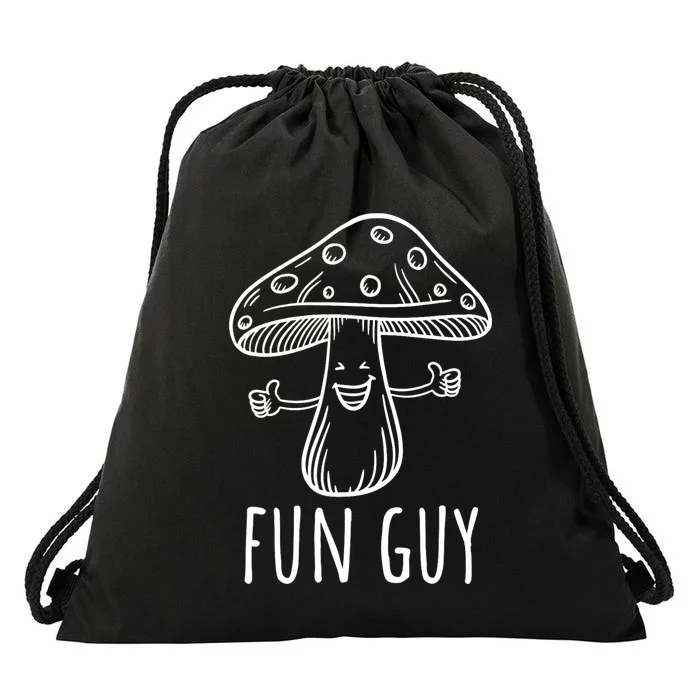 Fun Guy Vegetarian Fungi Funny Food Pun Funny Mushroom Drawstring Bag