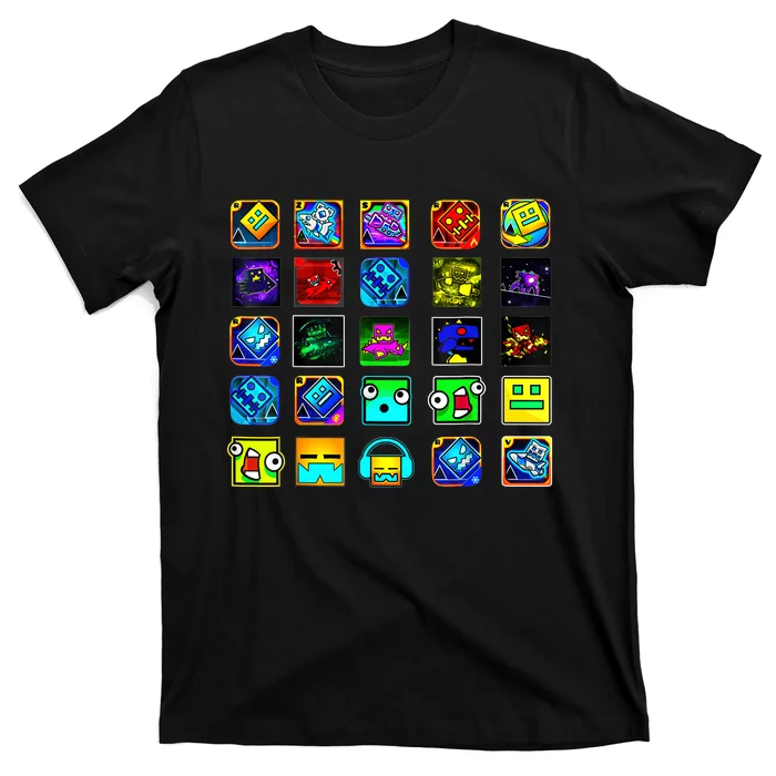 Full Geometry Video Game Gifts Funny Graphic Birthday Gifts T-Shirt