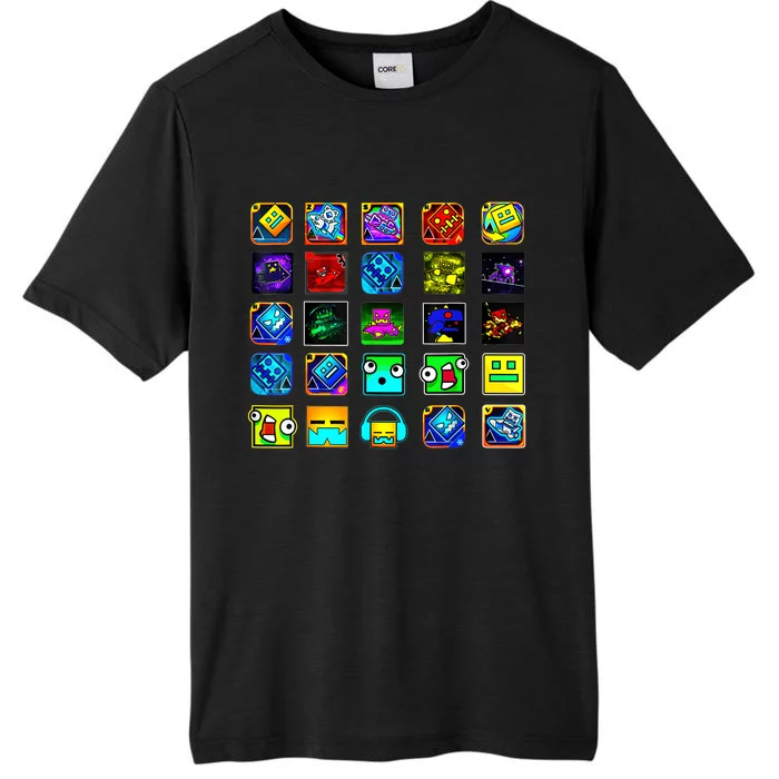 Full Geometry Video Game Gifts Funny Graphic Birthday Gifts ChromaSoft Performance T-Shirt