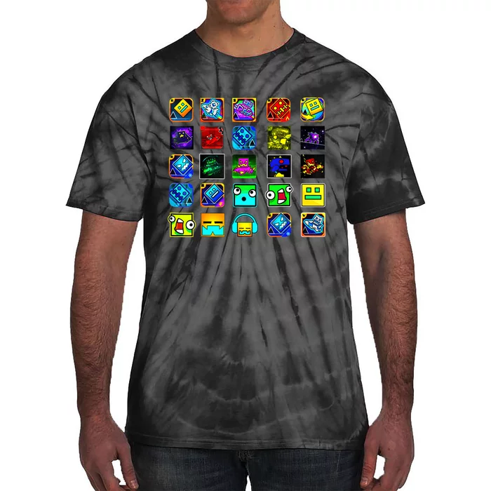 Full Geometry Video Game Gifts Funny Graphic Birthday Gifts Tie-Dye T-Shirt