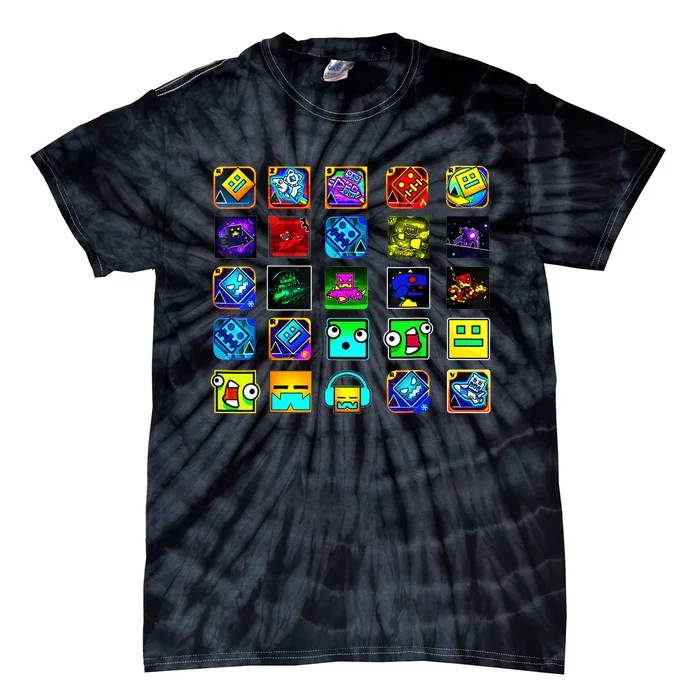 Full Geometry Video Game Gifts Funny Graphic Birthday Gifts Tie-Dye T-Shirt