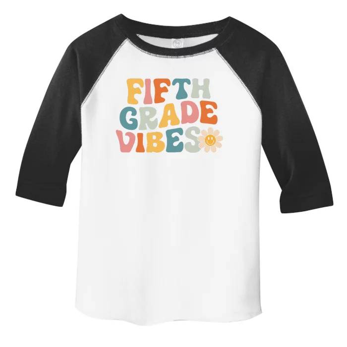 Fifth Grade Vibes 5th Grade Team Retro 1st Day Of School Toddler Fine Jersey T-Shirt