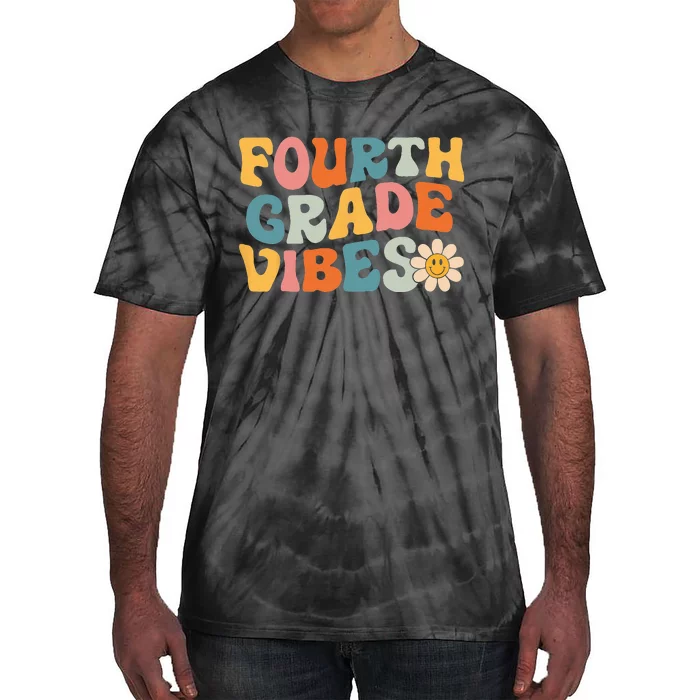 Fourth Grade Vibes 4th Grade Team Retro 1st Day of School Tie-Dye T-Shirt