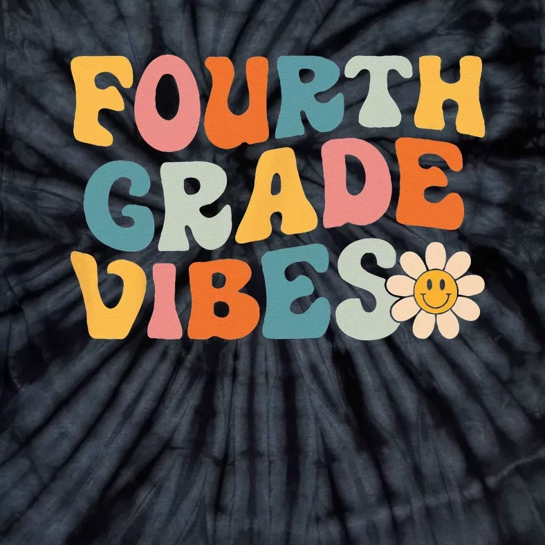 Fourth Grade Vibes 4th Grade Team Retro 1st Day of School Tie-Dye T-Shirt