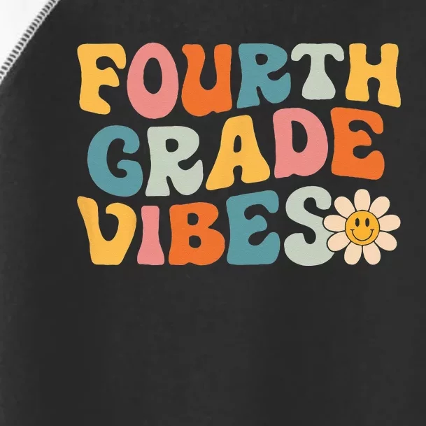 Fourth Grade Vibes 4th Grade Team Retro 1st Day of School Toddler Fine Jersey T-Shirt