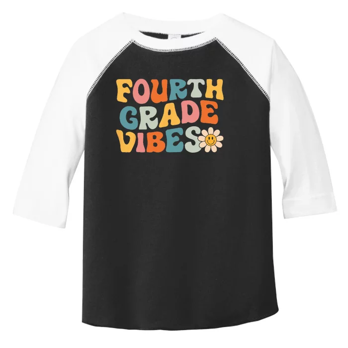 Fourth Grade Vibes 4th Grade Team Retro 1st Day of School Toddler Fine Jersey T-Shirt