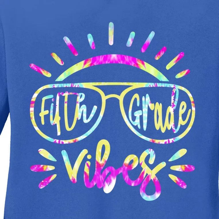 Fifth Grade Vibes Hello Fifth Grade Team Fifth Grade Gift Ladies Long Sleeve Shirt