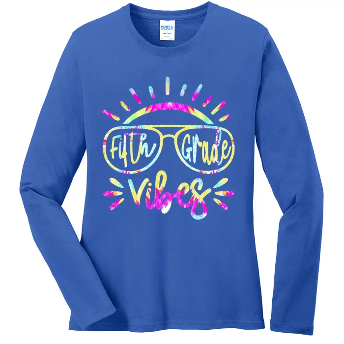 Fifth Grade Vibes Hello Fifth Grade Team Fifth Grade Gift Ladies Long Sleeve Shirt