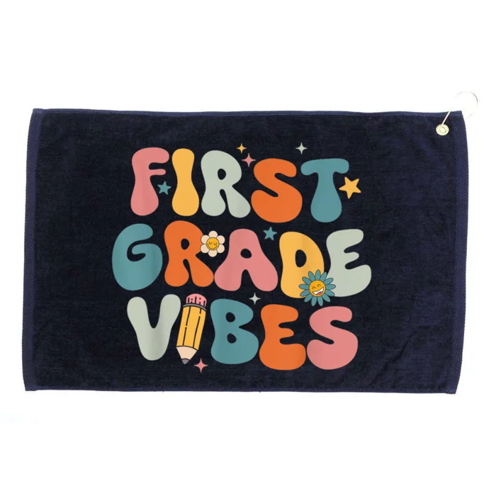 First Grade Vibes 1st Grade Team Kid 1st Day Of School Grommeted Golf Towel