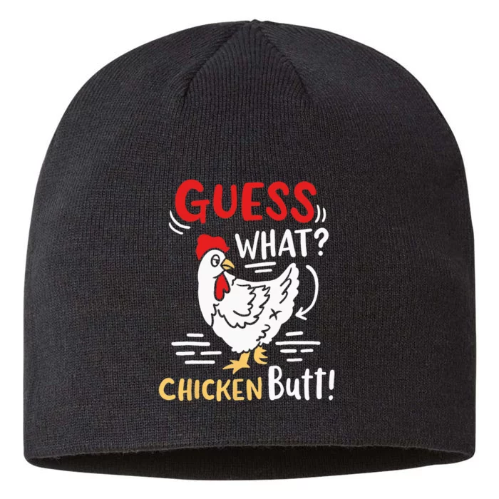 Funny Guess What Chicken Joke 8 1/2in Sustainable Knit Beanie