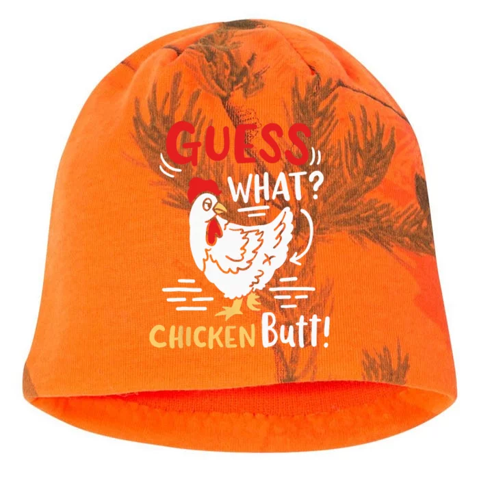 Funny Guess What Chicken Joke Kati - Camo Knit Beanie