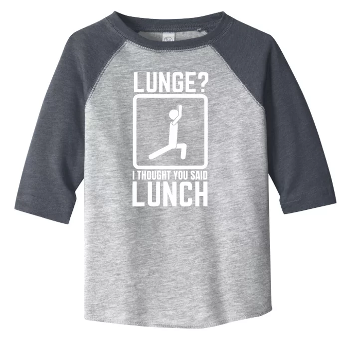 Funny Gym , Workout Top, Lunge Lunch Stick Figure Toddler Fine Jersey T-Shirt