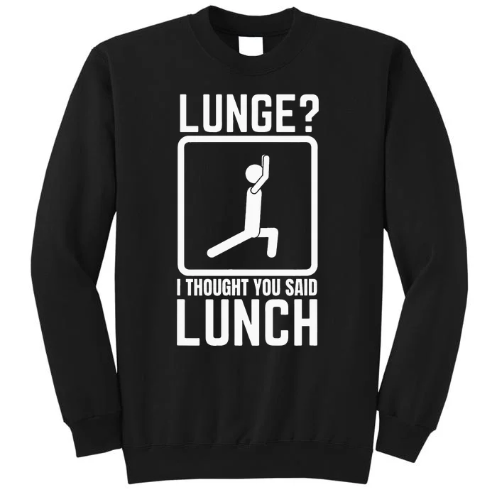 Funny Gym Workout Top Lunge Lunch Stick Figure Sweatshirt