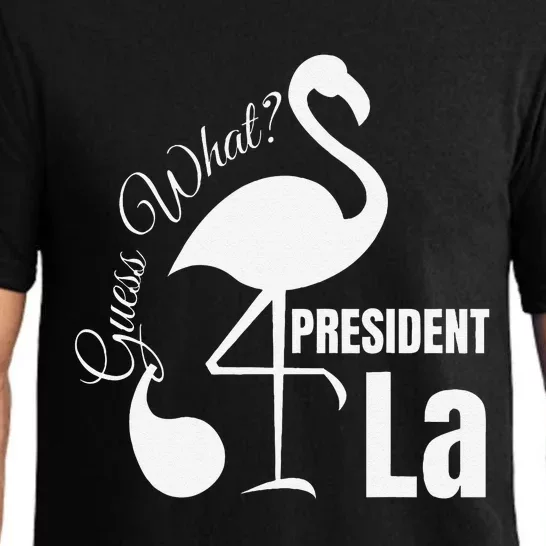 Funny Guess What Flamingo Kamala Harris Comma La Pajama Set