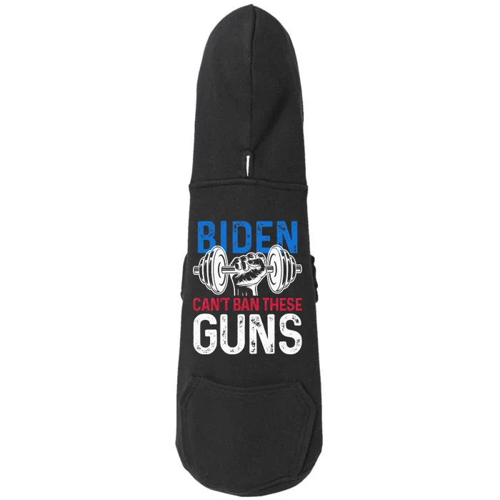 Funny gym workout weightlifting Biden Can't Ban These Guns Doggie 3-End Fleece Hoodie