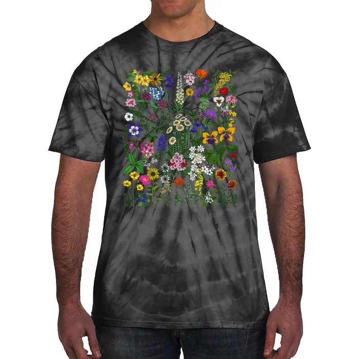 Flower Graphic Wildflower Floral Gardening Tie-Dye T-Shirt