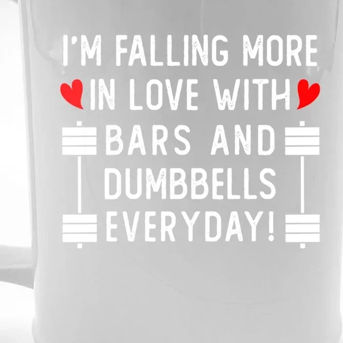 Funny Gym Workout Valentine's Day Bodybuilding Gift Front & Back Beer Stein