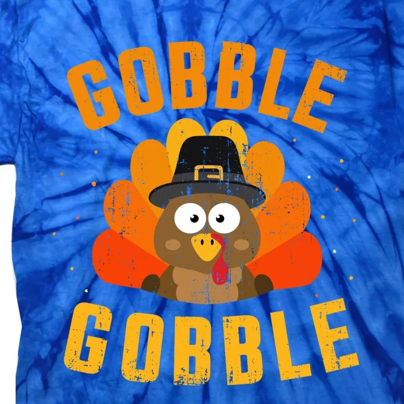 Funny Gobble With Cute Turkey For Thanksgiving Dinner Meaningful Gift Tie-Dye T-Shirt