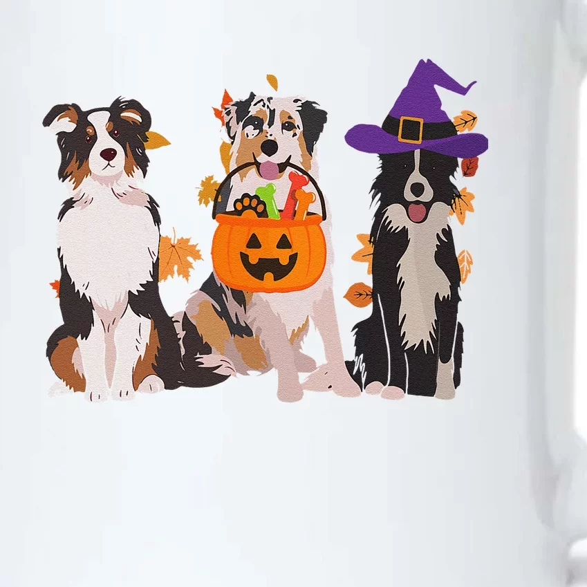 Funny Ghost Witch Australian Shepherd Halloween Dog Mom Gift Black Color Changing Mug