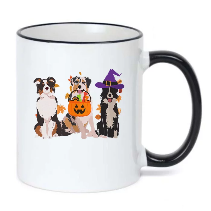 Funny Ghost Witch Australian Shepherd Halloween Dog Mom Gift Black Color Changing Mug