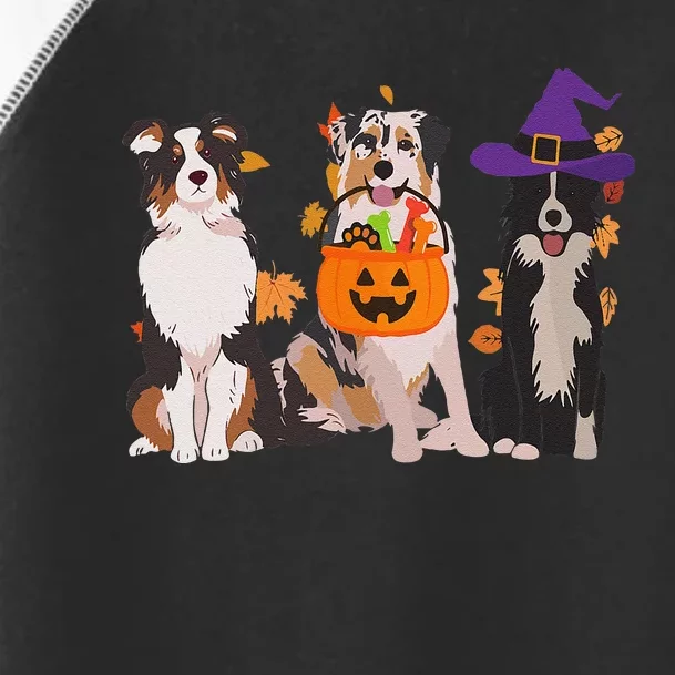 Funny Ghost Witch Australian Shepherd Halloween Dog Mom Gift Toddler Fine Jersey T-Shirt