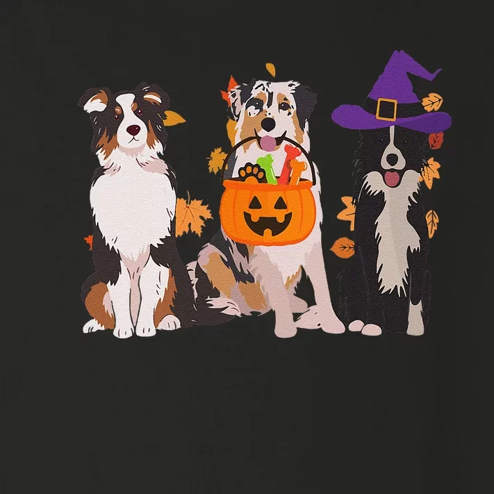 Funny Ghost Witch Australian Shepherd Halloween Dog Mom Gift Toddler Long Sleeve Shirt