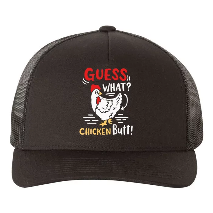 Funny Guess What Chicken Joke Yupoong Adult 5-Panel Trucker Hat