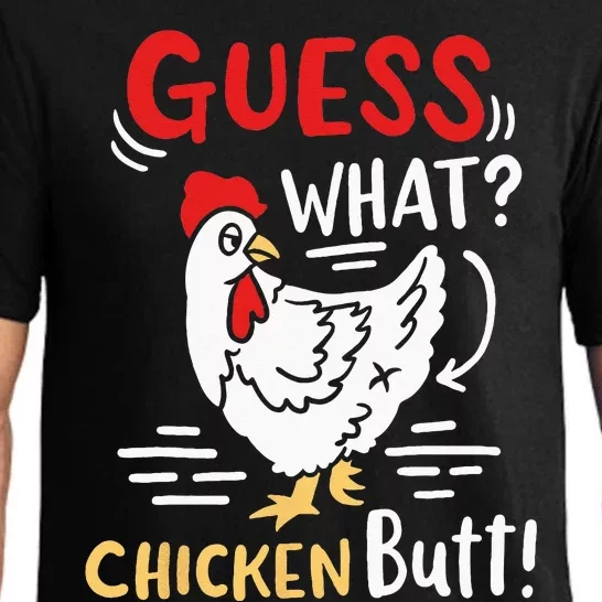 Funny Guess What Chicken Joke Pajama Set