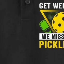 Funny Get Well Soon We Miss You At Pickleball Dry Zone Grid Performance Polo