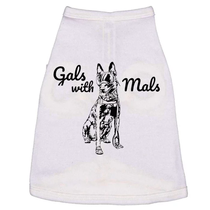 Funny Gals with Mals Black Belgian Malinois Doggie Tank