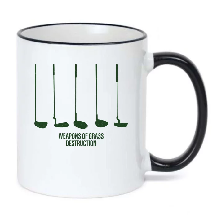 Funny Golf Weapons Of Grass Destruction Golf Clubs Drivers Black Color Changing Mug