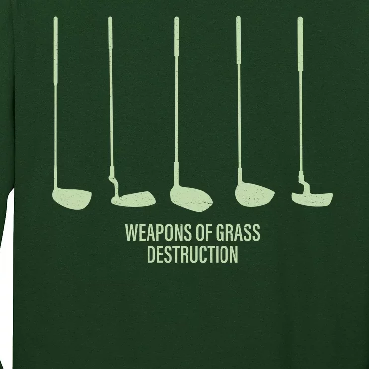 Funny Golf Weapons Of Grass Destruction Golf Clubs Drivers Long Sleeve Shirt