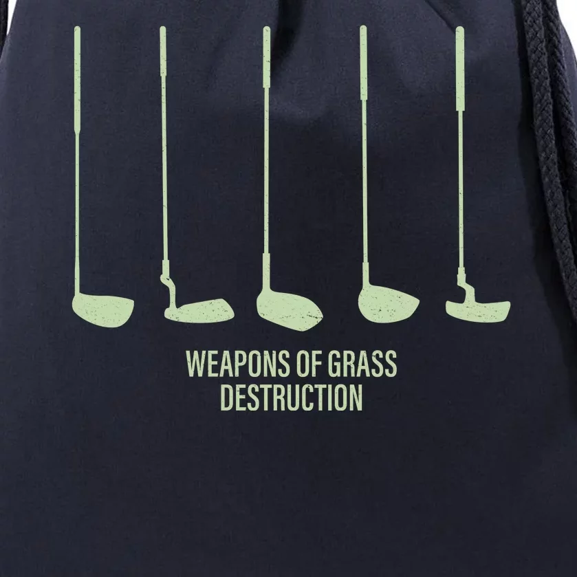 Funny Golf Weapons Of Grass Destruction Golf Clubs Drivers Drawstring Bag