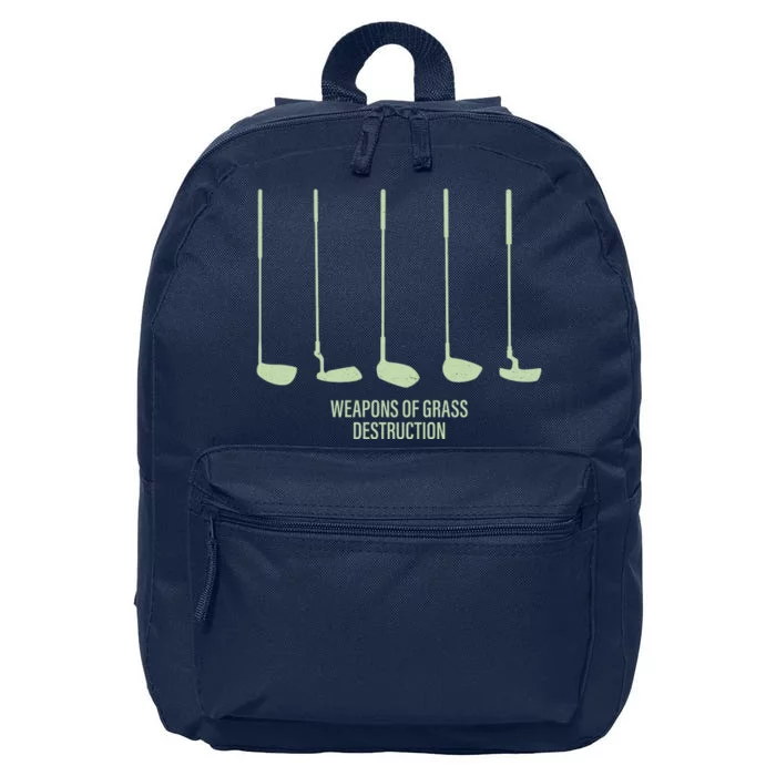 Funny Golf Weapons Of Grass Destruction Golf Clubs Drivers 16 in Basic Backpack