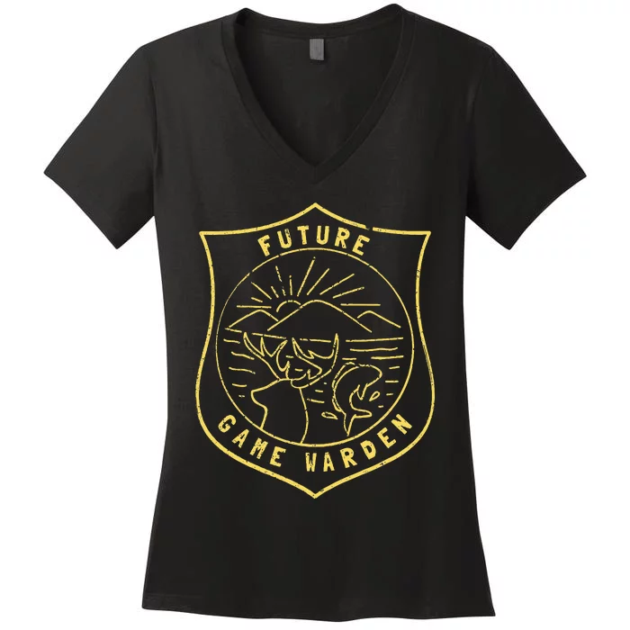 Future Game Warden Wildlife Officer Son Daughter Women's V-Neck T-Shirt