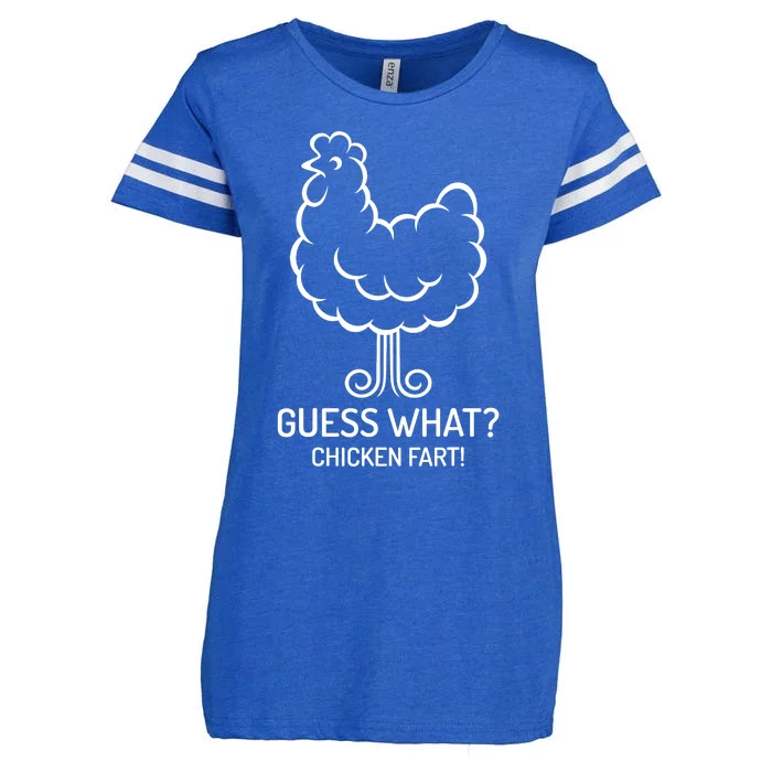 Funny Guess What? Chicken Fart! Fun Hilarious Humorous Enza Ladies Jersey Football T-Shirt