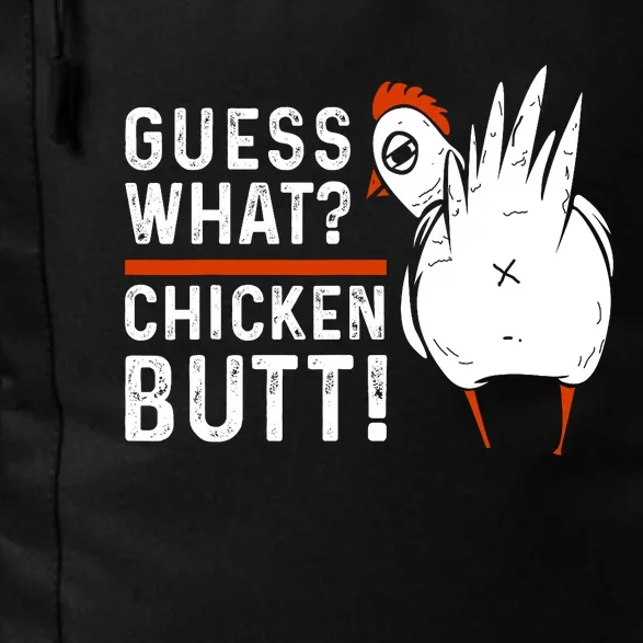 Funny Guess What? Chicken Butt! White Design Daily Commute Backpack