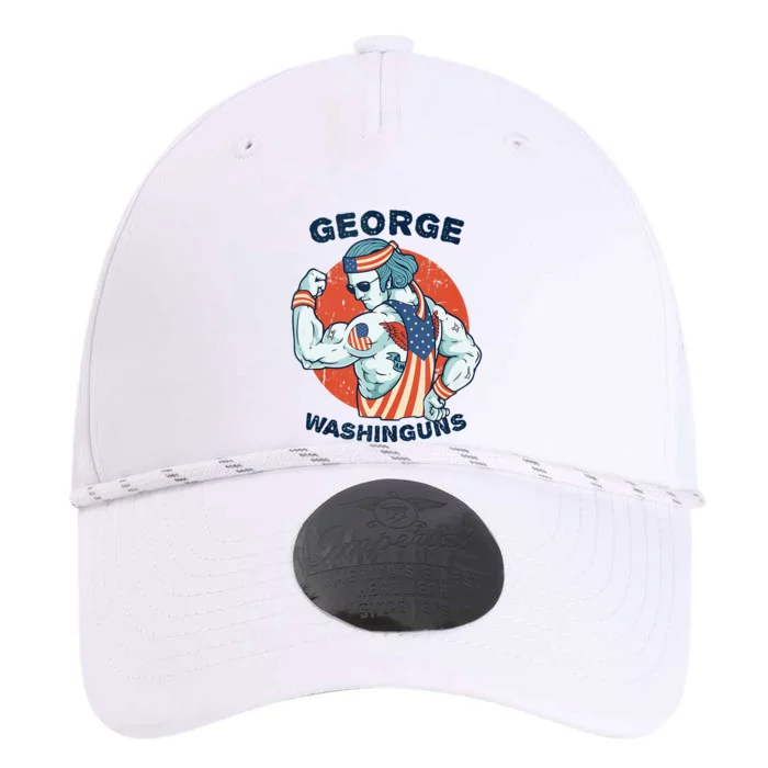 Funny George Washinguns Workout Patriotic 4th Of July Gift Performance The Dyno Cap