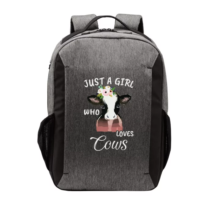 Funny Gift Watercolor Just A Who Loves Cows Vector Backpack